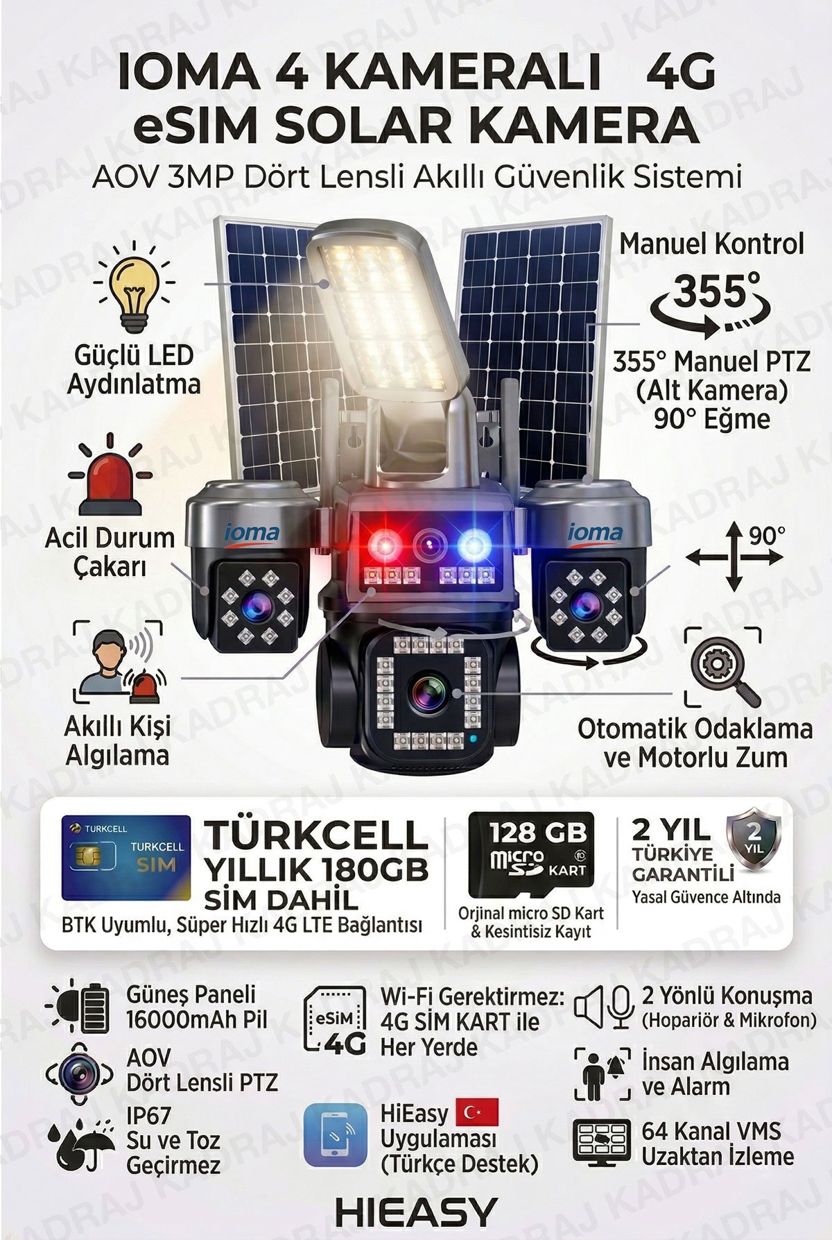 IOMA 4 Kameralı Solar Sistem