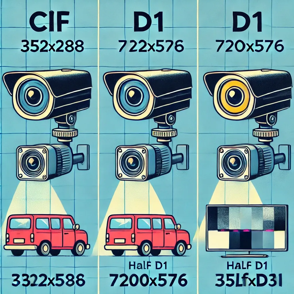 Güvenlik Kameralarında CIF, D1 ve Half D1 Çözünürlükleri Nedir?