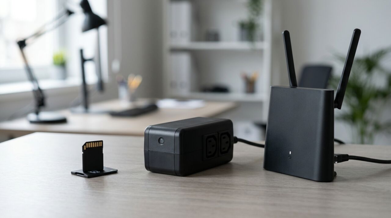 Kesintisiz Güvenlik için Kritik Güvenlik Kamerası Aksesuarları: SD Kart, UPS ve 4G Router