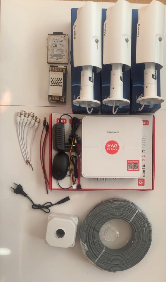 3 Kameralı Set - 5MP Sony SecuLensli, 1080p AHD, 42 IR Led, Gece Görüşlü,Metal Kasa