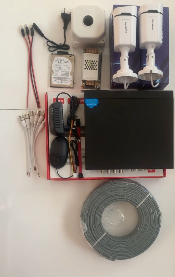 2 Kameralı Güvenlik Seti 5MP Sony SecuLens, 1080p Full HD AHD, 4 Warm LED, Gece Renkli,WiFi Adaptörü