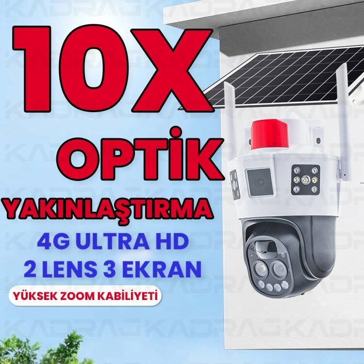 4G SOLAR PANELLİ, 10X ZOOM, 12000MAH. BATARYA, 2 YÖNLÜ KONUŞMA,YAPAY ZEKA İNSAN TAKİBİ,SESLİ ALARM
