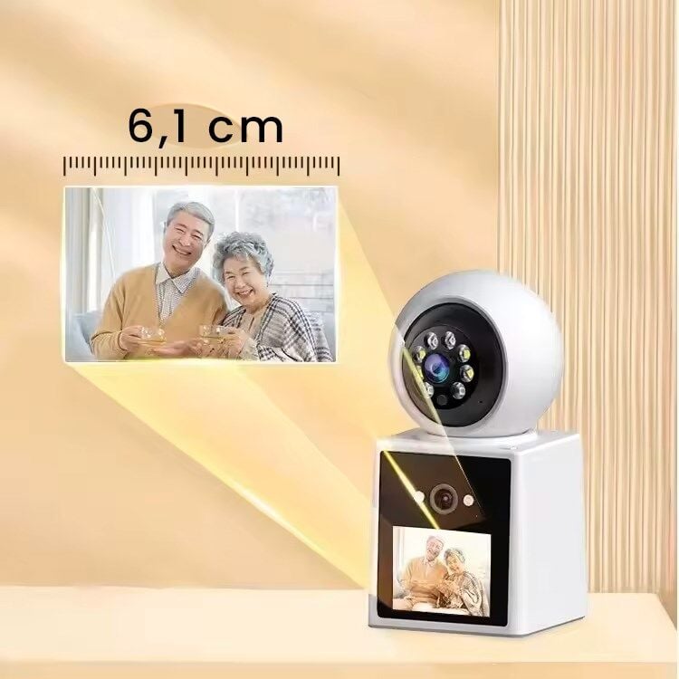 Çift Lensli 6MP,  Wi-Fi Panorama Bebek Kamerası - Video Görüşme, İç Mekan Kamera, Renkli Gece Görüşü