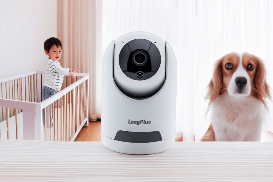 LongPlus Bebek Kamerası  360° Panoramik Kamera ve Evcil Hayvan, Monitörü - Ev Güvenlik Kamerası