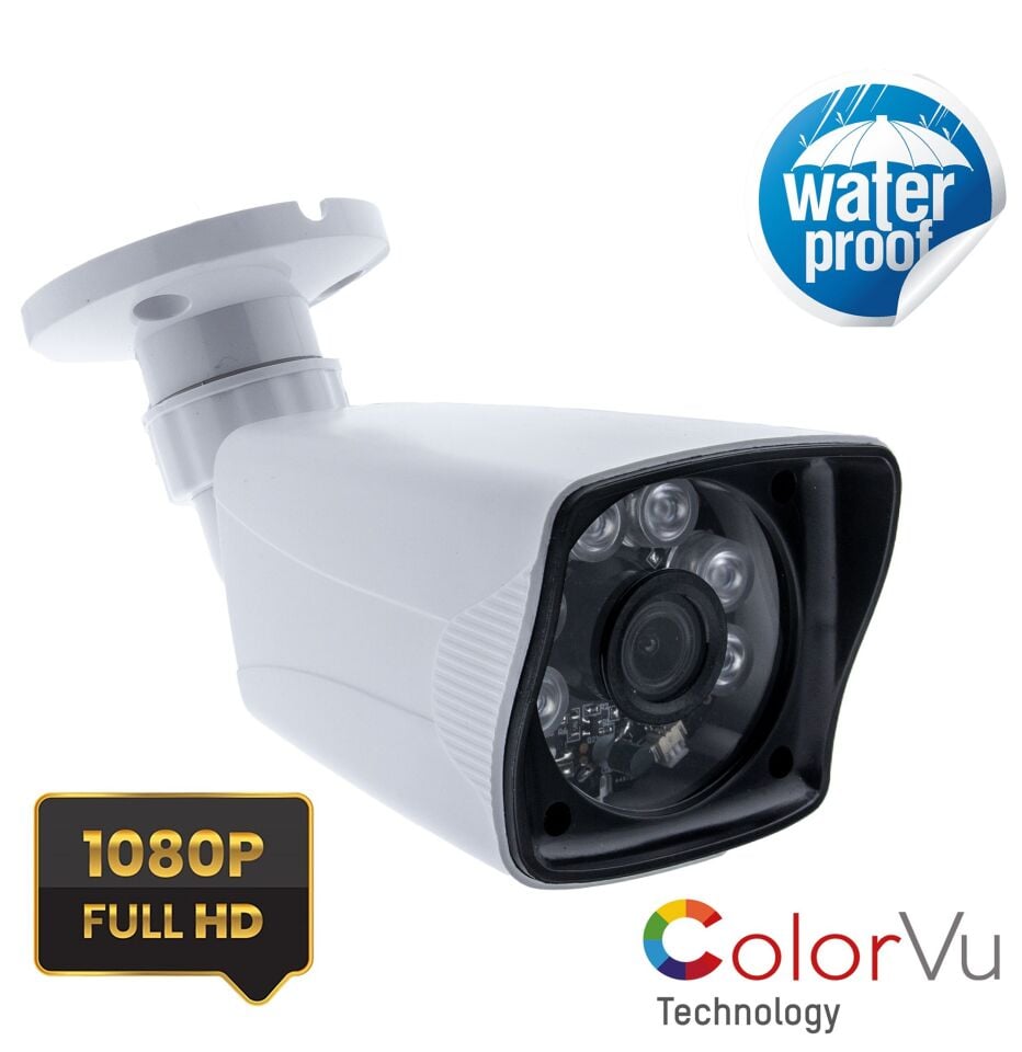5MP Sony SecuLensli 1080P Full HD AHD 6 ATOM LED Güvenlik Kamerası - Plastik Kasa, Su Geçirmez