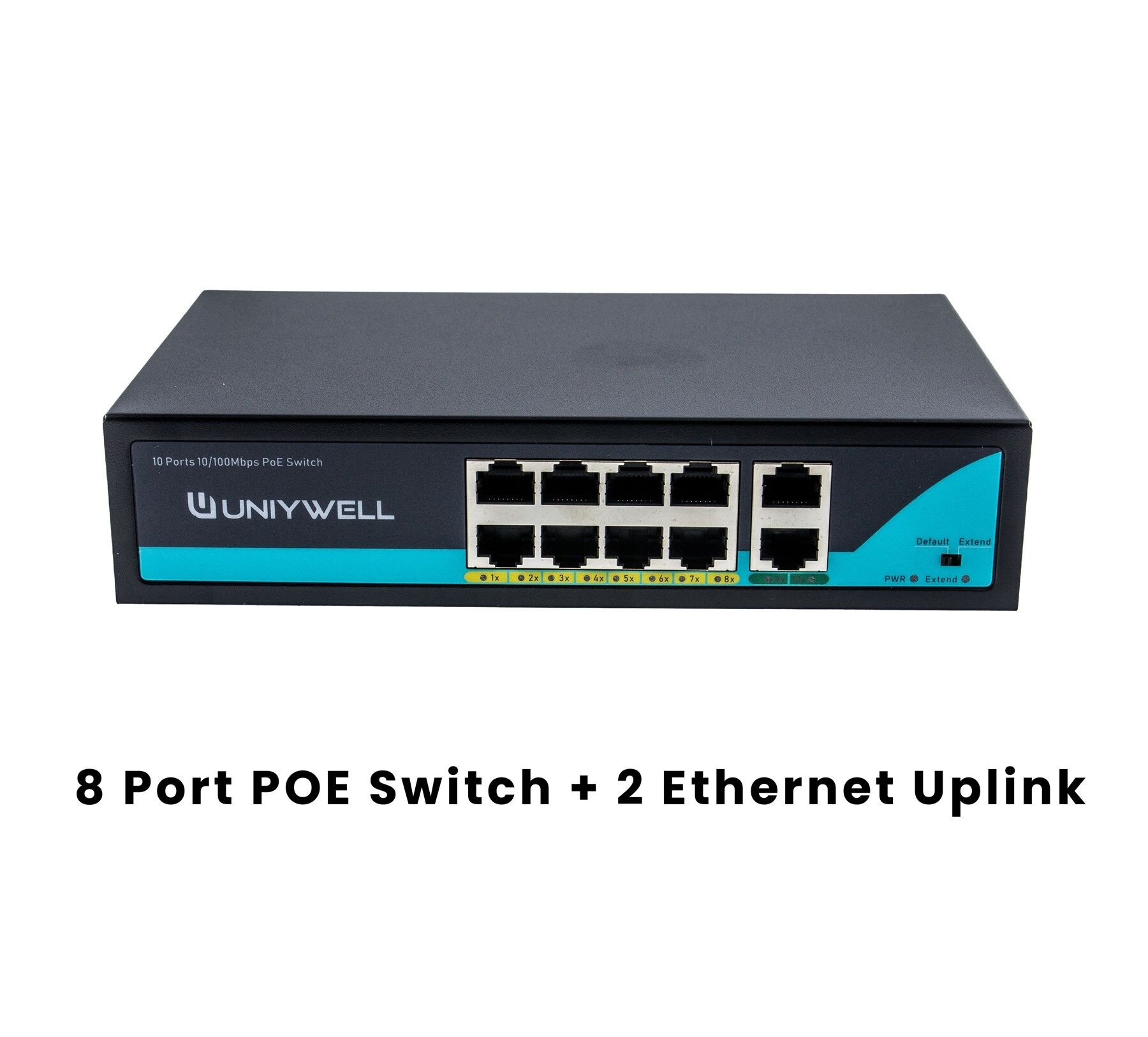 8 Port 10/100Mbps PoE Switch & 1000 Mbps Uplink