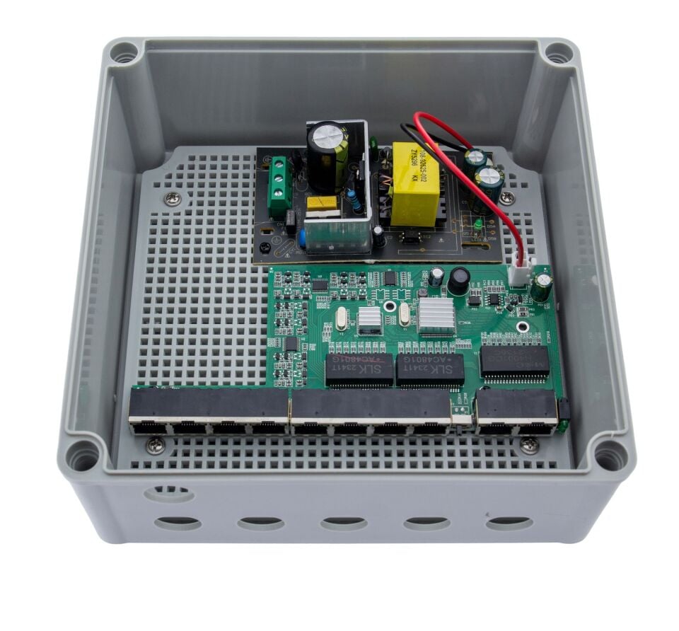 Outdoor PoE Switch - 8 Port PoE + 2 Gigabit, Toplam 96W PoE Gücü
