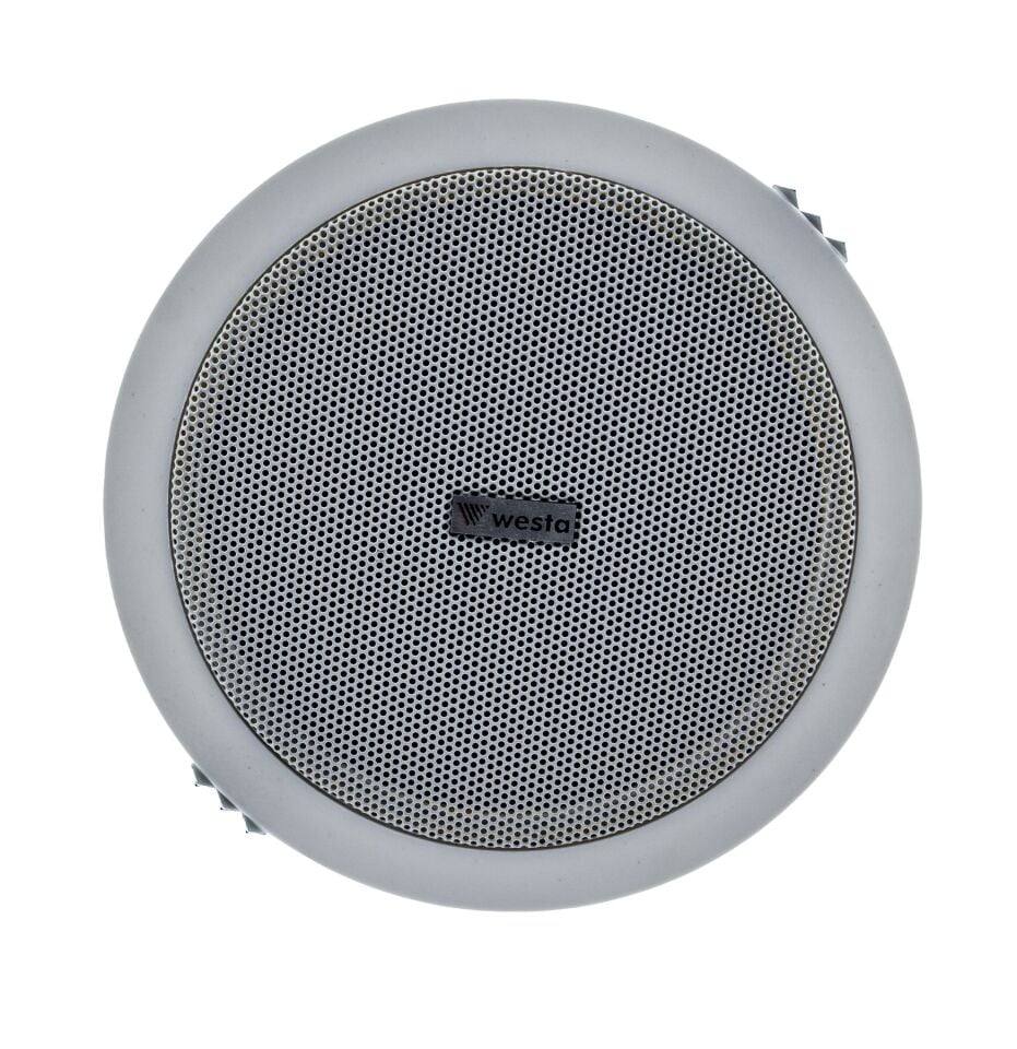 WS-1013T Tavan Hoparlörü - 6W, 5.25 inç, 70-100V, 91dB Hassasiyet, Şık Beyaz Tasarım, Kolay Montaj