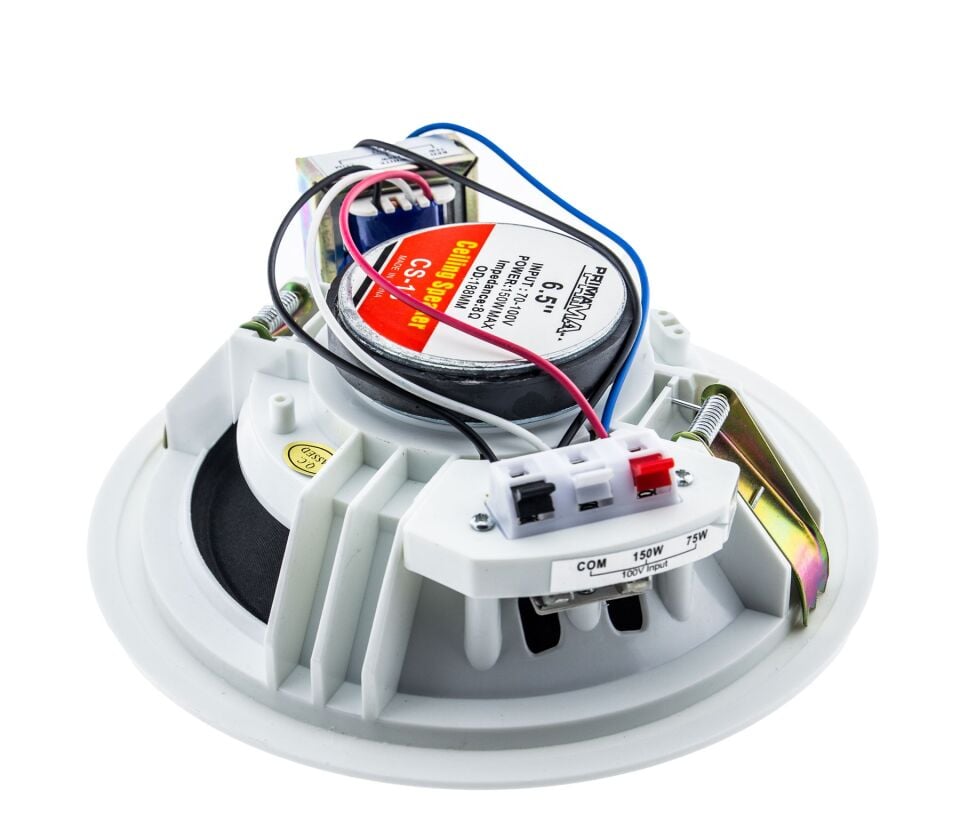 CS-13 Tavan Hoparlörü - 150W, 6.5 inç, 70-100V Giriş, 8 Ohm, Estetik Tasarım, Kolay Montaj