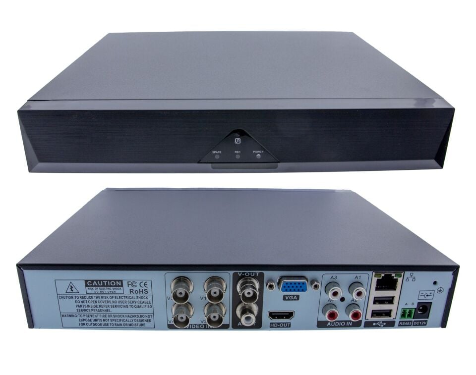 4 Kanal 5MP Kamera Kayıt Cihazı AHD DVR 1080P H265+ Plus 5in1 Hibrit Xmeye