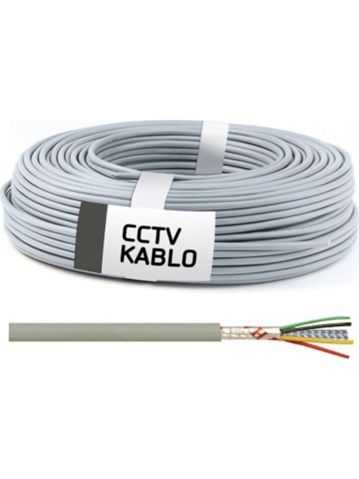 Kadraj CCTV Kablo 4+1 2x0,50 mm² 100 mt - Güvenlik Kamerası İçin
