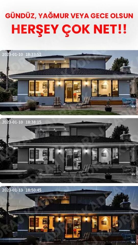 SIM Kartlı | Güneş Enerjili | 6MP | Hareket Algılama | Mobil Bildirim Gece Renkli Güvenlik Kamerası