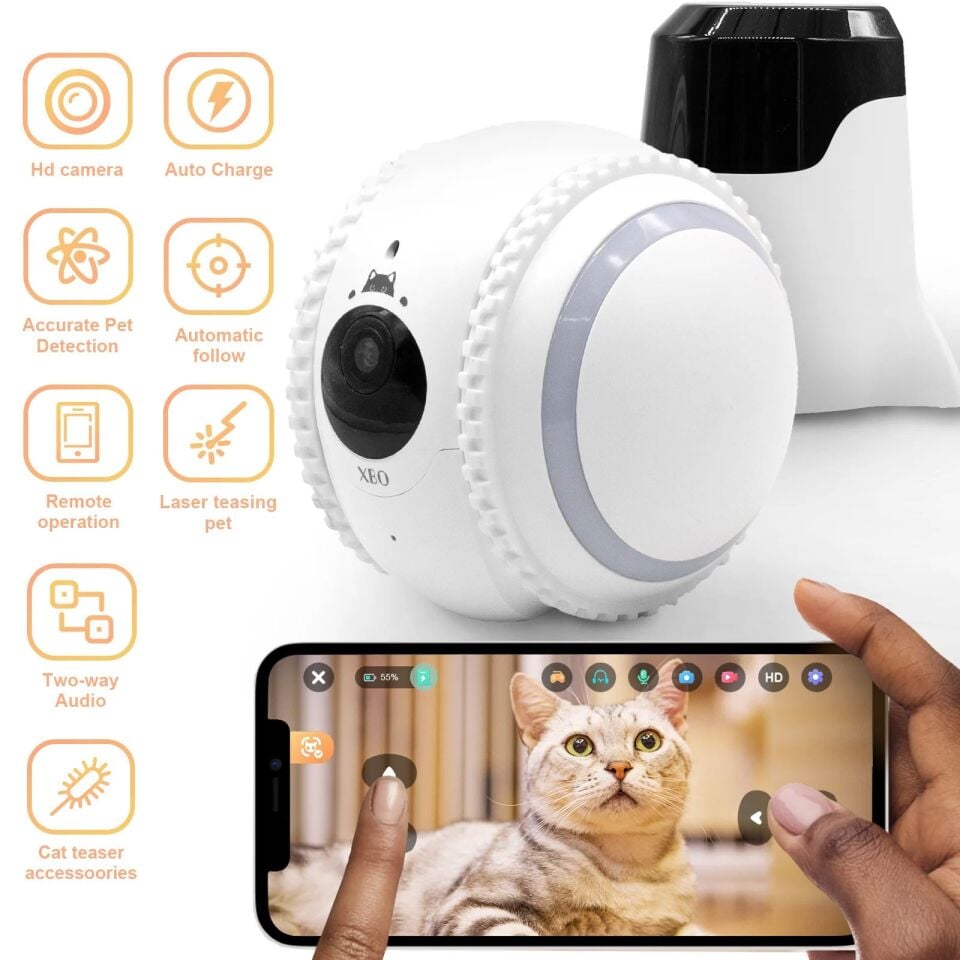 Smart PET Robot Kedi Köpek  Kamerası - Evcil Hayvan Kamerası