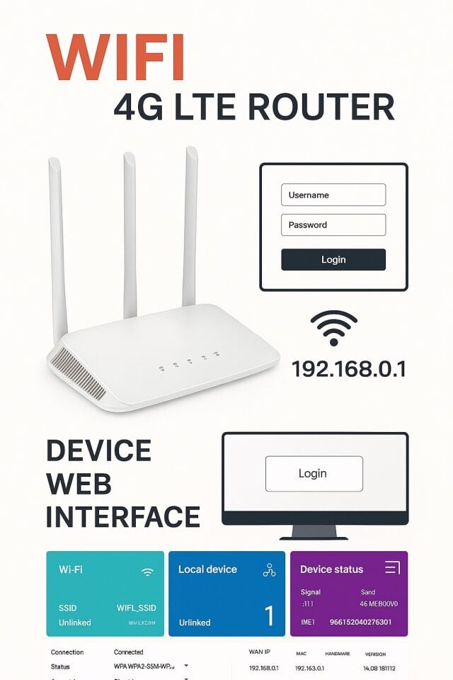 4G Modem - WiFi 4G LTE Router – Tak-Çalıştır Mobil İnternet Çözümü