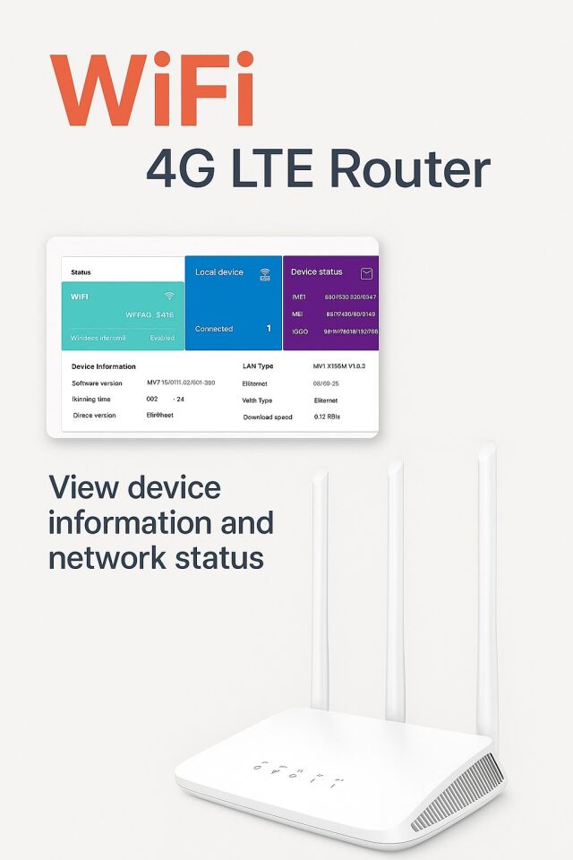 4G Modem - WiFi 4G LTE Router – Tak-Çalıştır Mobil İnternet Çözümü