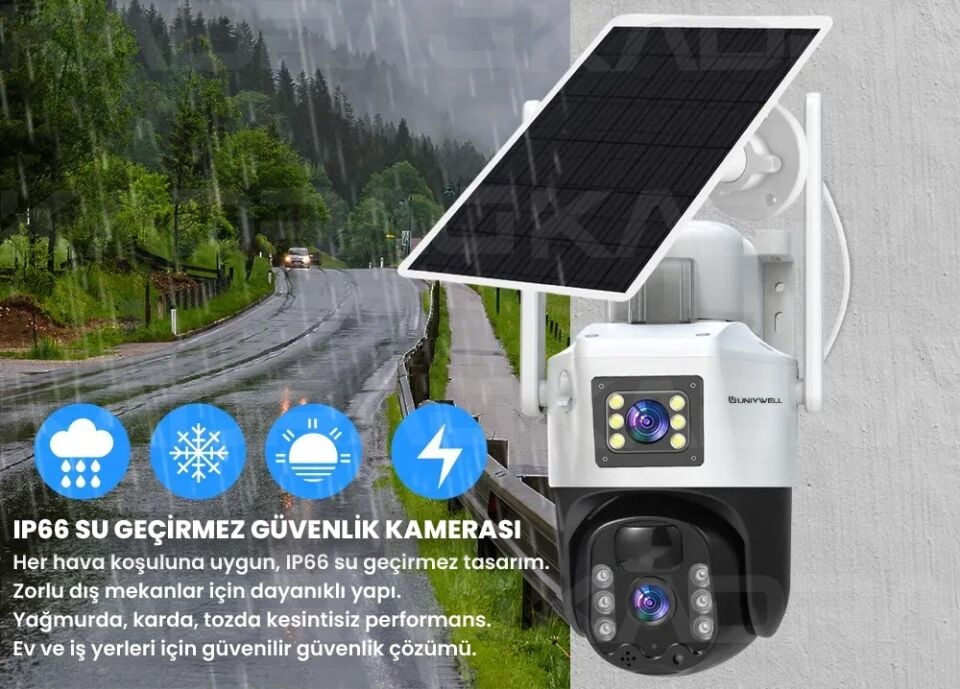 8MP 4G Sim Kartlı Güvenlik Kamerası, Solar Panelli, AOV Kesinsiz Kayıt, 1 YIL INTERNET, Oto Takip