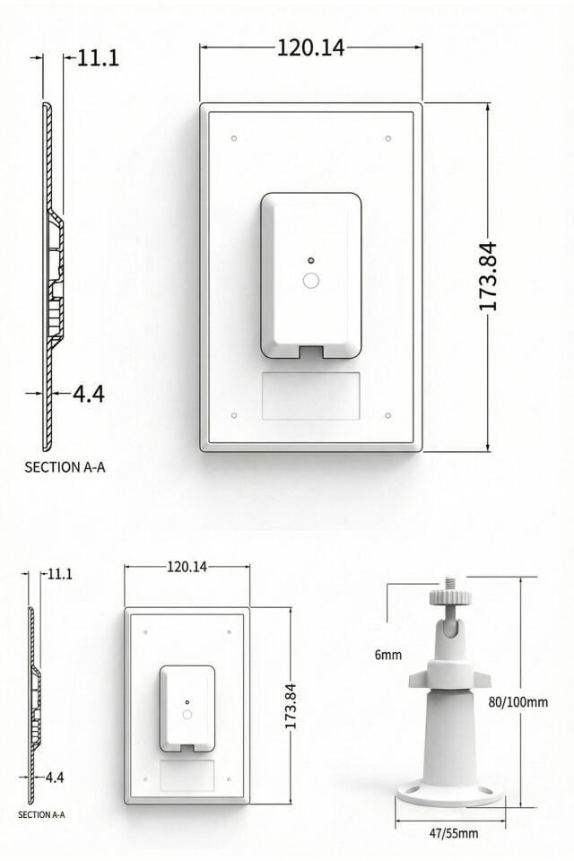 Güvenlik Kamerası Güneş Paneli - 5V 7W (4G & WiFi Uyumlu)
