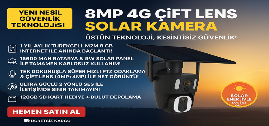 Eurocam 4g Solar Panelli Güvenlik Kamerası