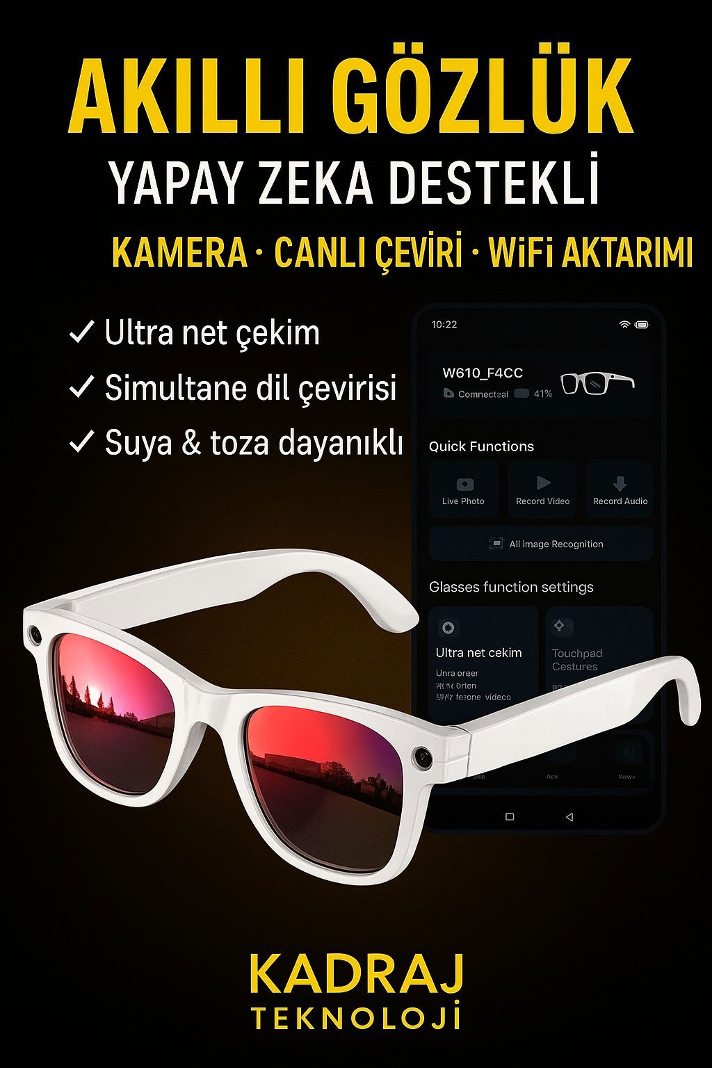 Yapay Zeka Destekli Akıllı Gözlük Fotoğraf Video Ses Kaydı OpenAI
