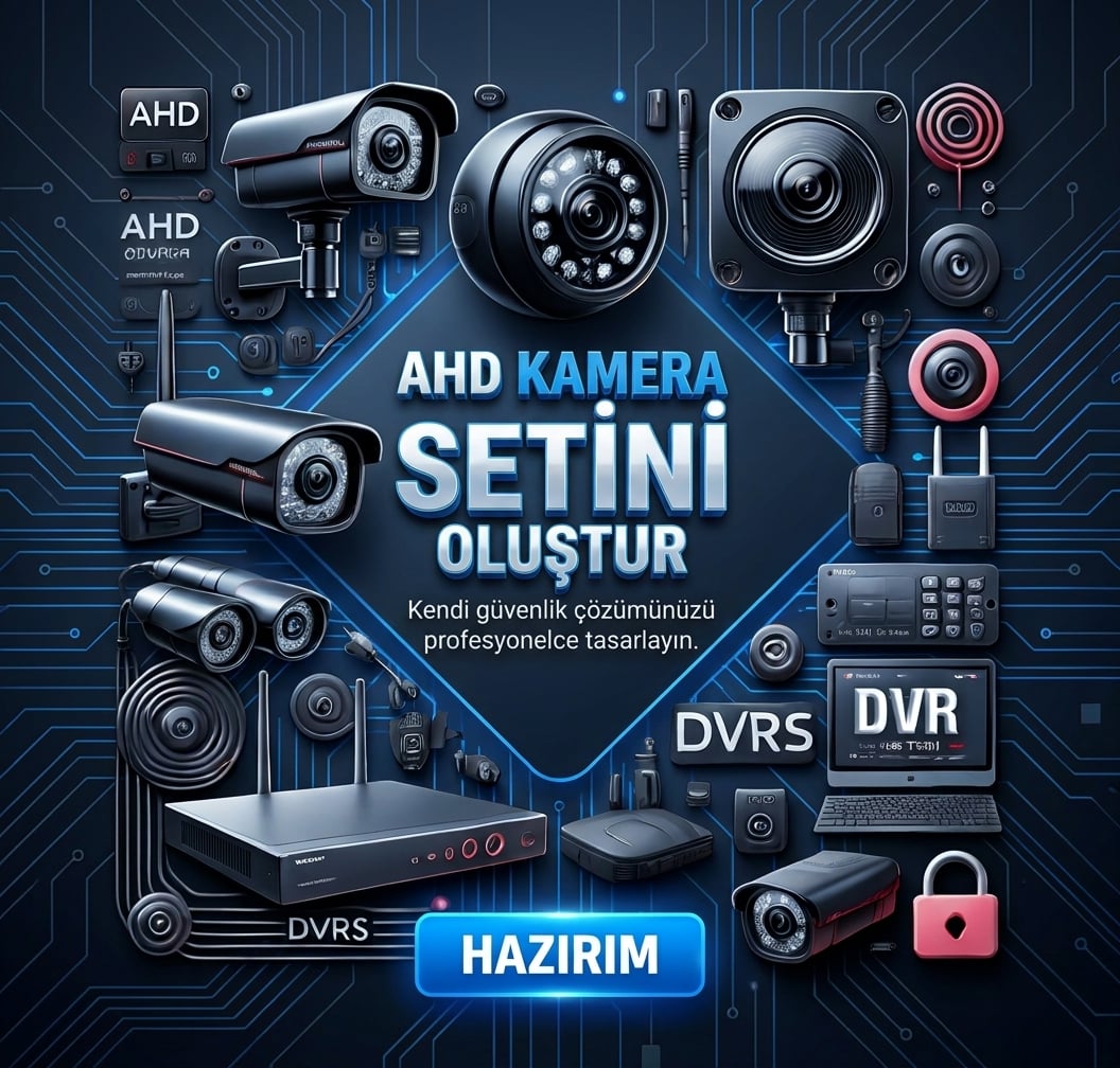 <h3>AHD Kamera Setini Oluştur</h3> <button>İNCELE</button>